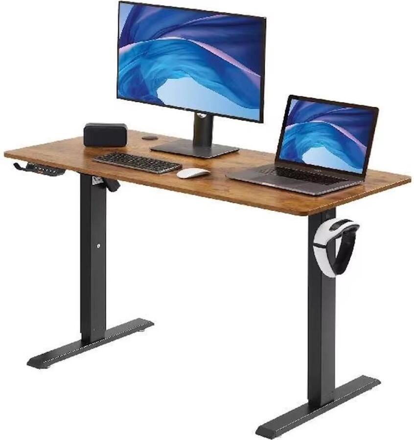 Decotopia Bureau Verstelbaar Zit Sta Elektrisch Kantoor Werkplek 120 cm x 60 cm