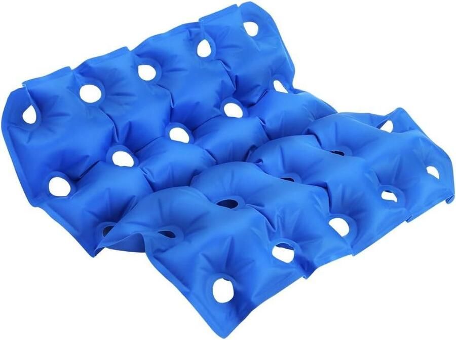 Decubitus Matras 90 x 200 Comfortabel Opblaasbaar Zitkussen Voorkomt Wonden en Decubitus Luchtzitkussen Kantoor of Auto Rolstoel Stoelmat voor Langere Zittende Mensen Inclusief Pomp