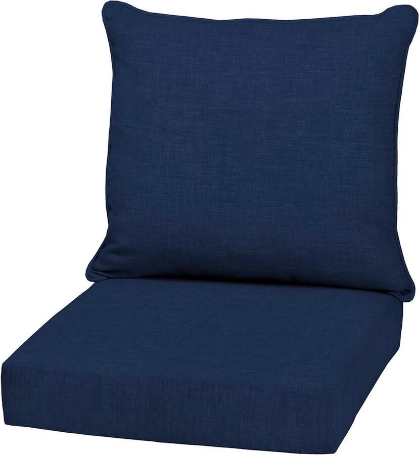 Deep Seat Cushion Water-Repellent Fade-Resistant Back Cushion for Chair Couch 24x24 cm Sapphire Leala