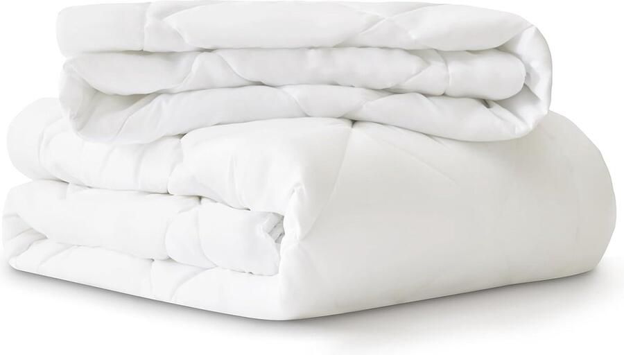 Senza Marchio Dekbed voor tweepersoonsbed 4 seizoenen 220 x 240 cm microvezel met zomerdekbed 150 g m² 240 x 220 cm + lentedekbed 300 g m² 220 x 240 = winterdekbed 450 g m² wit - Foto 2