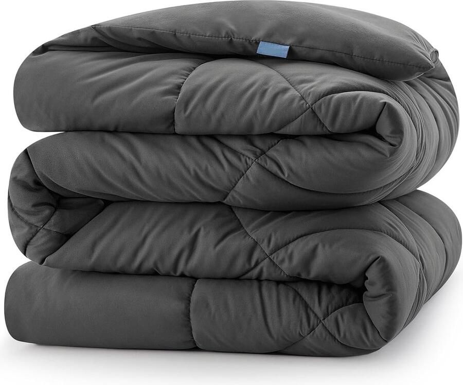 Dekbed voor twijfelaar 200 x 200 cm voor 4 seizoenen dekbed 200 x 200 cm microvezel 300 g m² herfst winter dekbed van zachte en ademende microvezel grijs