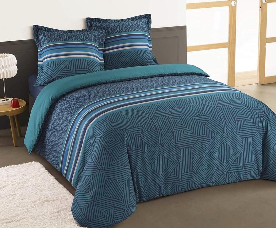 Dekbedovertrek 240 x 220 cm met 2 Kussenslopen 100% Katoen Beddengoedset voor Tweepersoonsbed