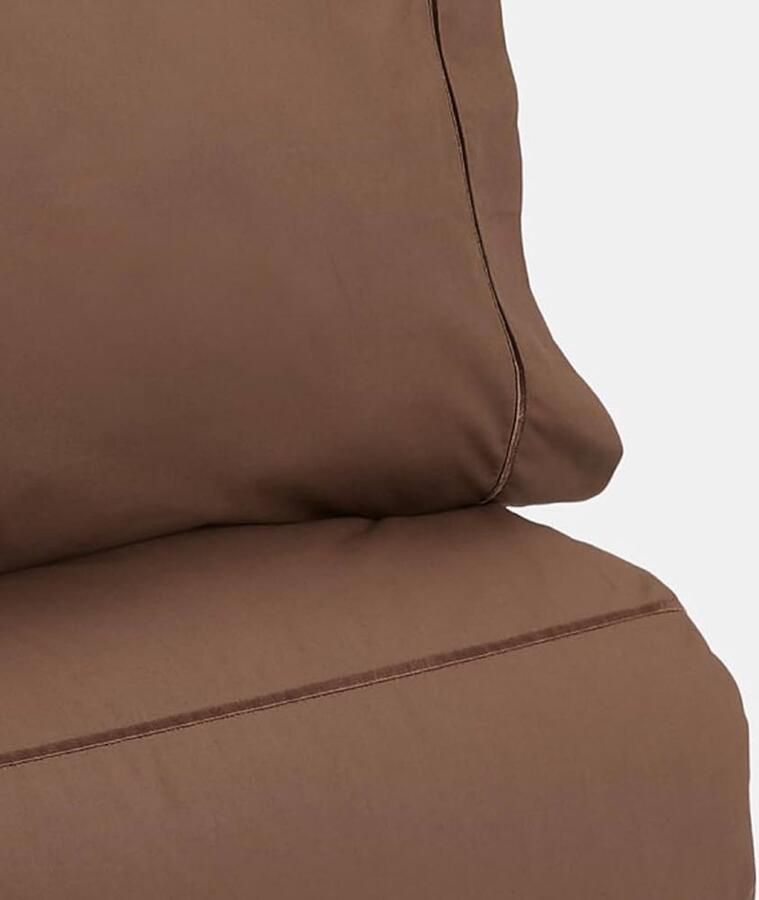Dekbedovertrek Deep Taupe Katoen 260 x 240 cm Set van 2