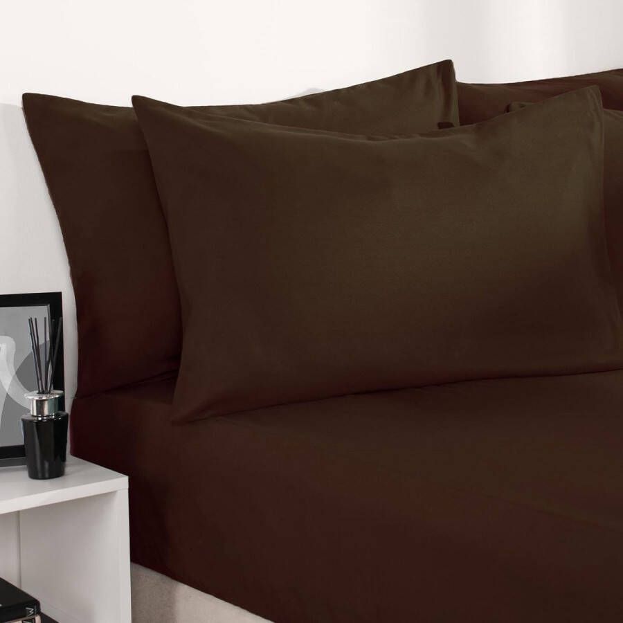 Dekbedovertrek eenpersoonsbed microvezel dekbedovertrek beddengoedset voor eenpersoonsbed luxe super zacht comfortabel bedset hoezen met kussensloop chocolade 135cm x 200cm Kussensloop: 50cm x 75cm