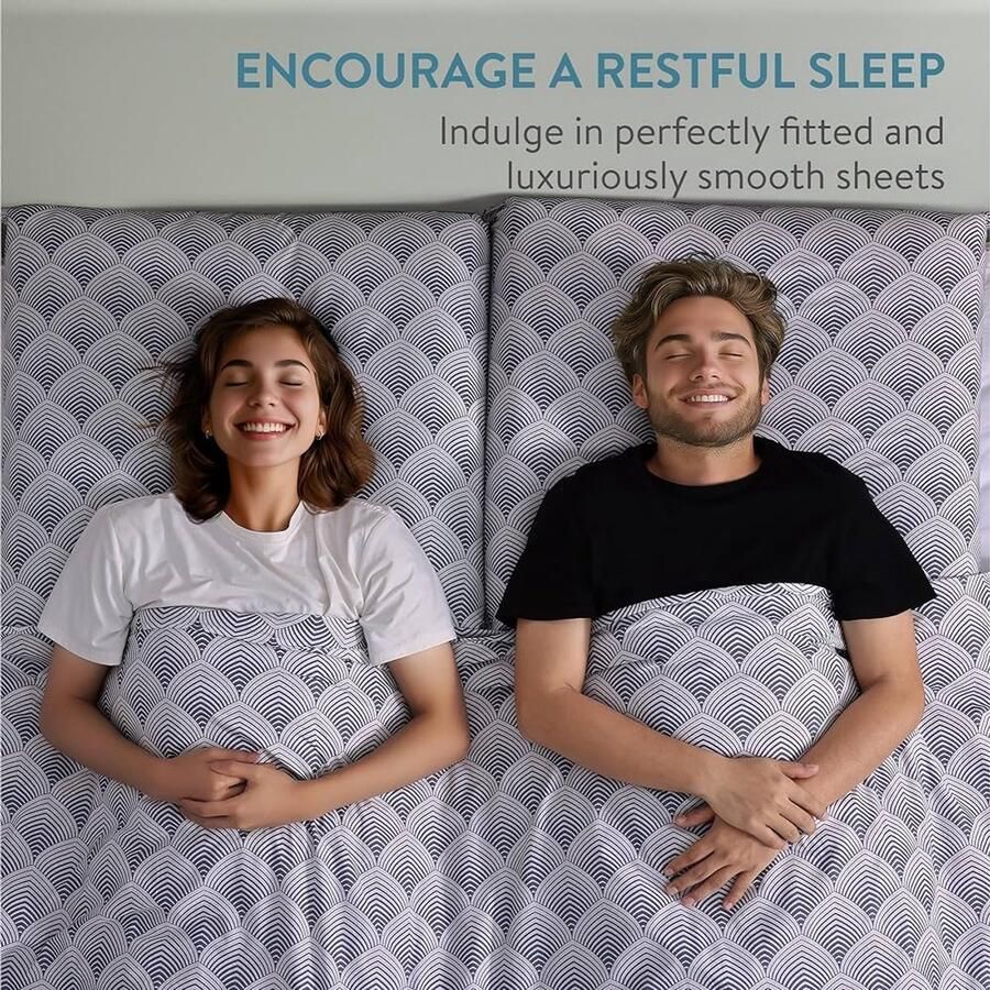 Dekbedovertrek set 100% katoen 220x200 cm stijlvol en comfortabel