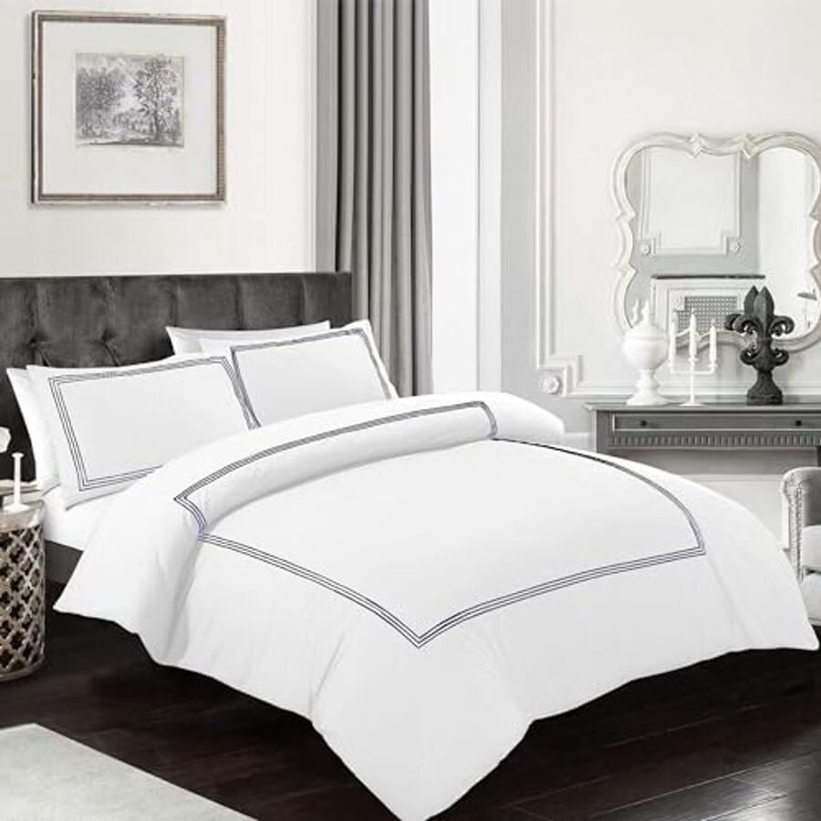 Dekbedovertrekset Hotelkwaliteit 200TC Zacht en Ademend Beddengoed voor Tweepersoonsbedden