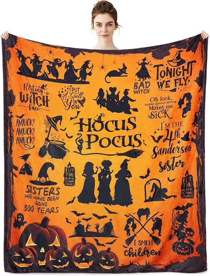 Deken Halloween Pompoen Deken Flanellen Deken Sofa Stoel Decoratieve Deken Halloween Decoratieve Deken 150x130cm