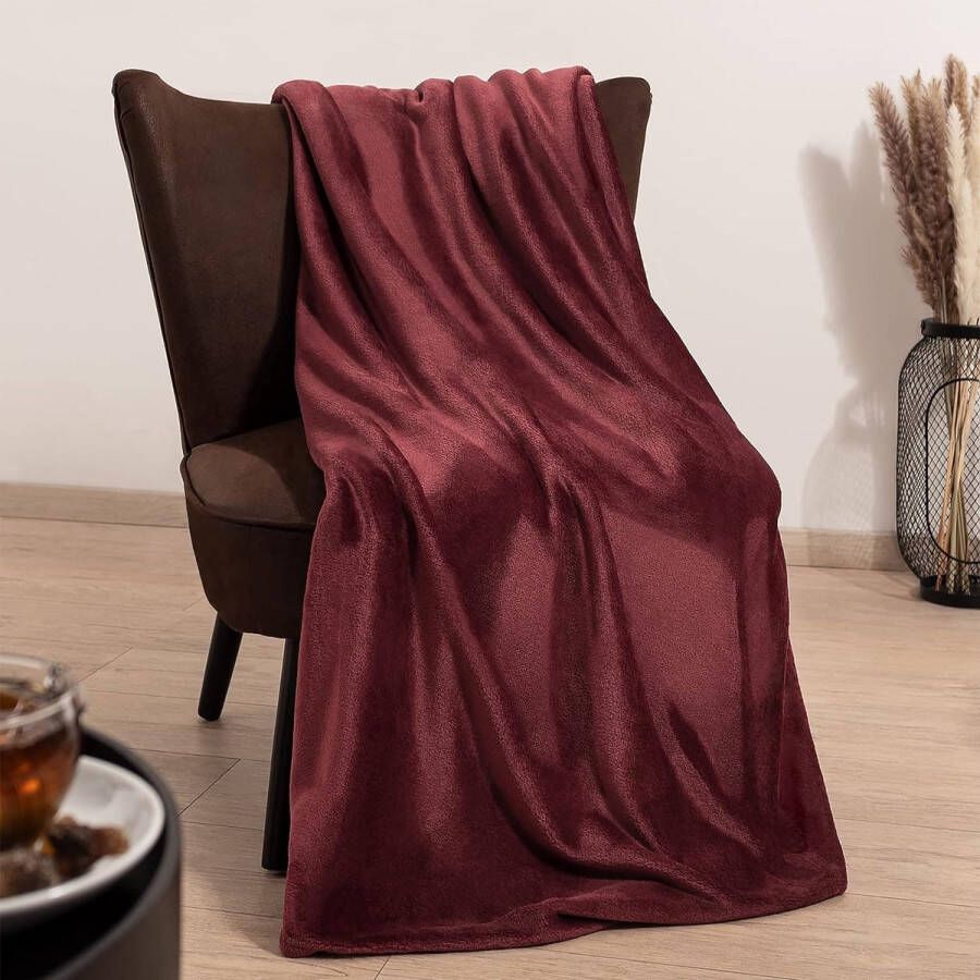 Deken pluizige fleecedeken deken voor de bank Oeko-Tex -gecertificeerd bankdeken knuffeldeken voor kinderen deken sprei en woondeken 130 x 150 cm Dark Ocean Blue blauw