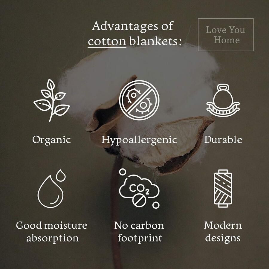 Deken van Katoen Plaid voor op de Bank Sofa & Bed met Franjes Zomer Winter en Lente Dekens Zacht Knuffeldeken Groot (140 x 200 cm Beige met Wit Gestreepte Vierkanten)