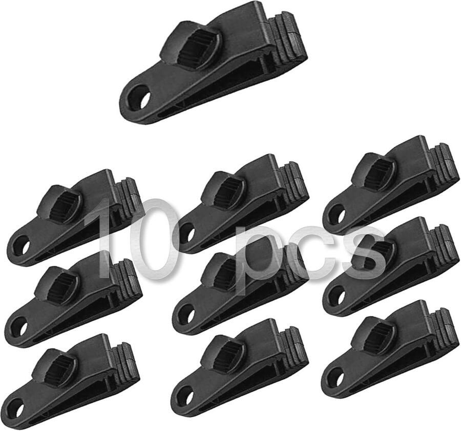 Dekzeil Clips Set 10 Stuks Zware Clipklemmen voor Tent Caravan en Tuin