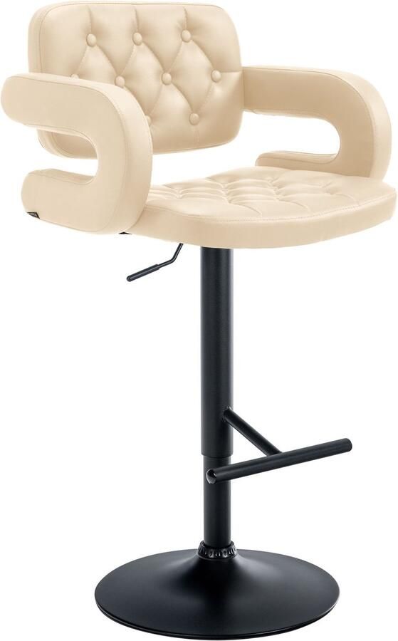 Designer Barstoel met Kunstleer Luxe Comfort Verstelbaar en Stabiliteit