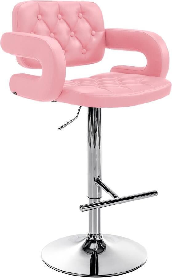 Designer Barstoel met Kunstleer Luxe Comfort Verstelbaar en Stabiliteit
