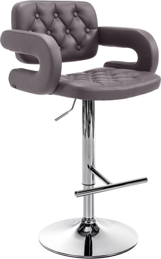 Designer Barstoel met Kunstleer Luxe Comfort Verstelbaar en Stabiliteit