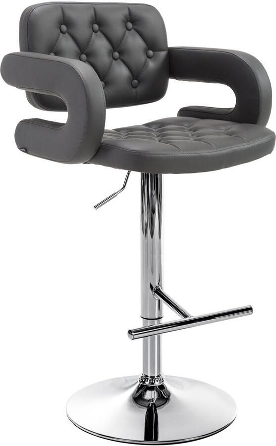 Designer Barstoel met Kunstleer Luxe Comfort Verstelbaar en Stabiliteit