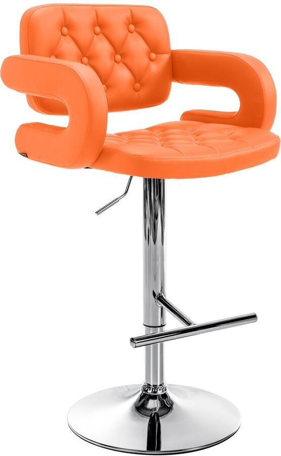 Designer Barstoel met Kunstleer Luxe Comfort Verstelbaar en Stabiliteit