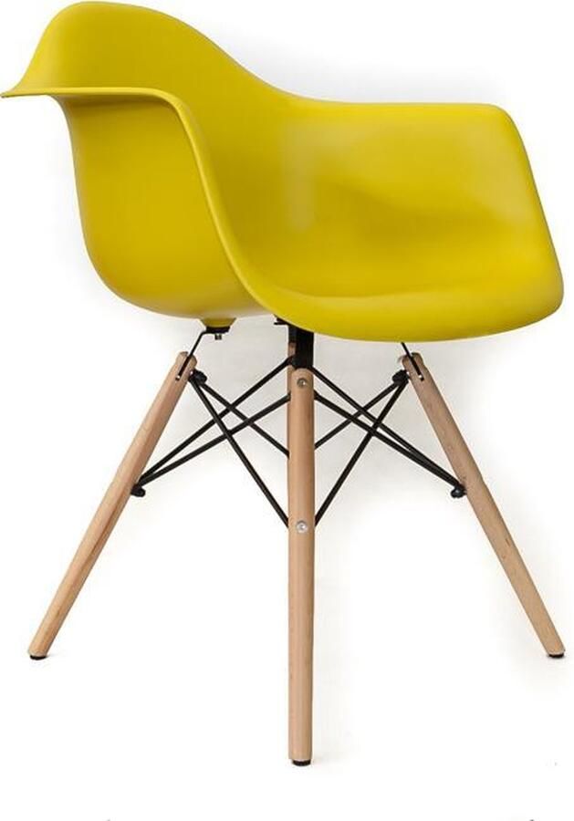 Designstoel DSA kuipstoel Mosterd geel Meubelaxi