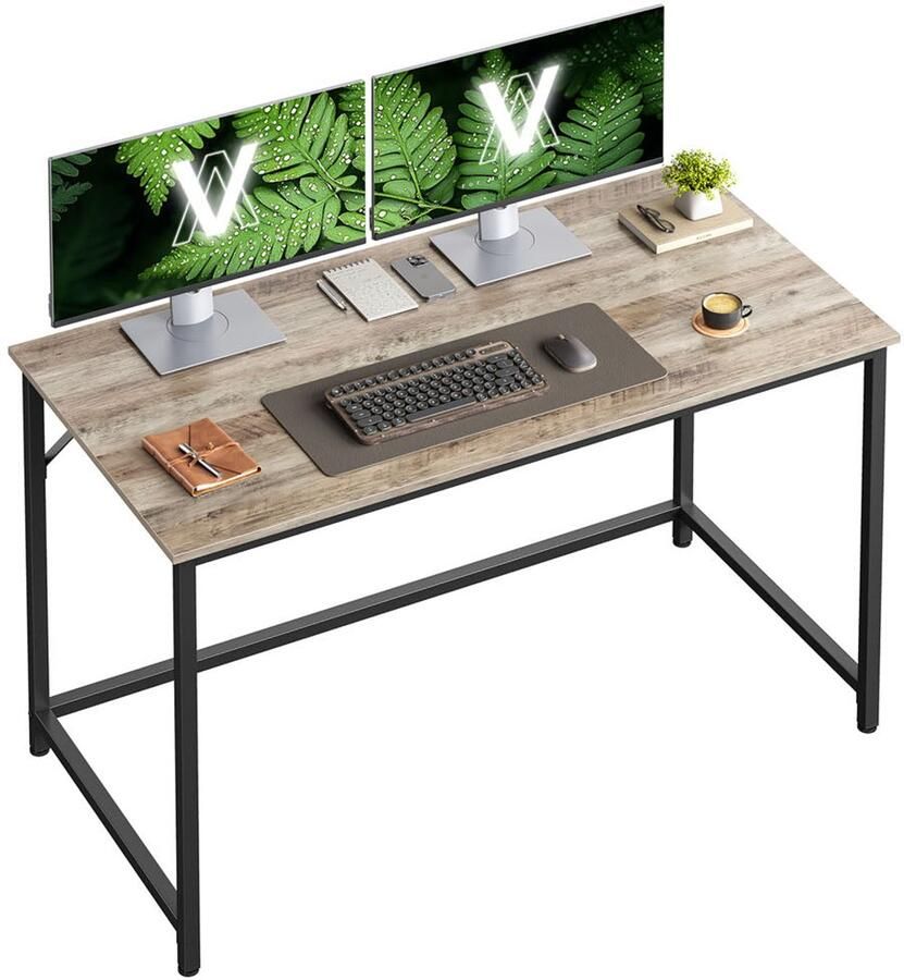 Desk Mottled -inks -Black Office Table Writing Desk Duurzaam stalen frame 60 x 120 x 76 cm