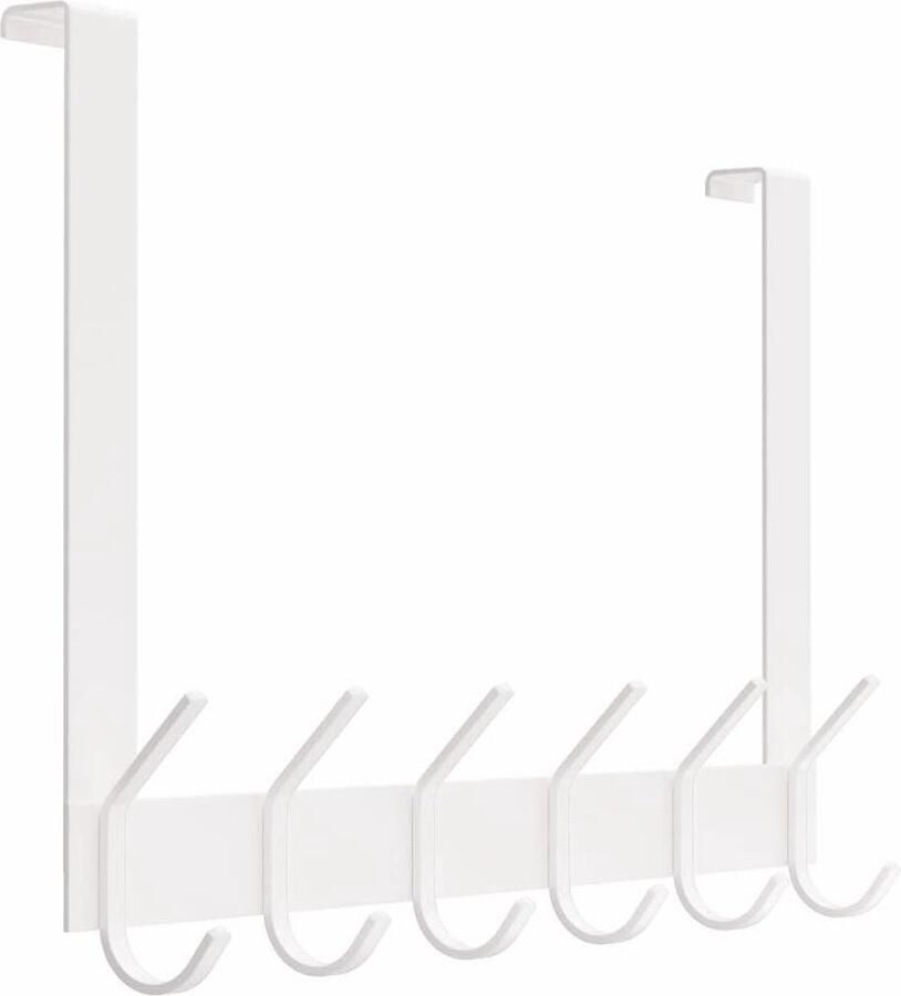 Deur Gardeobe 12 haken Wit Kleerhangers Roestvrij Staal Keuken Kantoor Badkamer Boren 21 cm deurkapstok opdekdeur