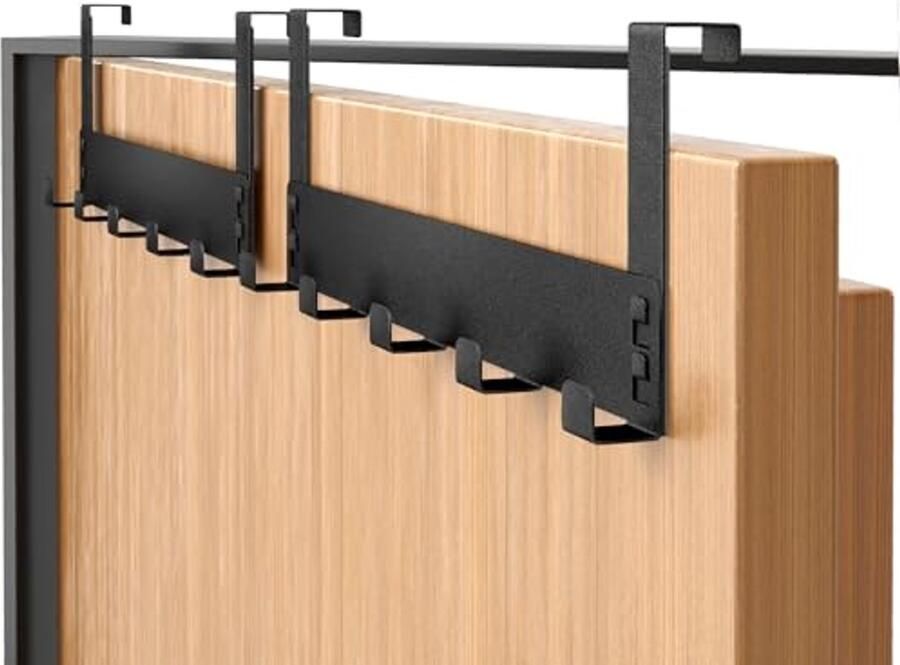 Deurgarderobe met 6 Haken Duurzame Deurkapstok voor Kleding en Handdoeken