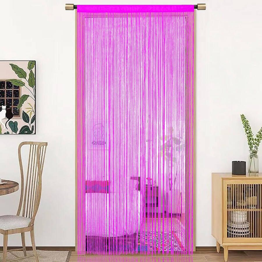 Deurgordijn raamgordijnen deurdecoraties ruimteverdeler decoraties voor kamerdeuren wandkast feest en meubels eendelig design 90 x 245 cm roze