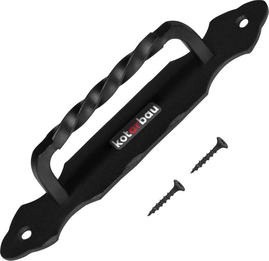 Deurgreep 190 mm smeedijzeren handgreep deurklink zwart deurgreep stalen deurgreep greep deurbeslag poortbeslag schuifdeur meubelgreep