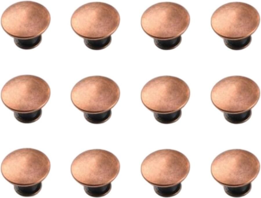 Deurgrepen 12 stuks 3*3*2 1 cm schroeven inbegrepen retro chique antieke kastknoppen enkele gat enkelnerf kleine handgrepen kastdeurgrepen ronde platte holle kleine handgrepen antieke keukenkastgrepen ronde meubeldeurgrepen