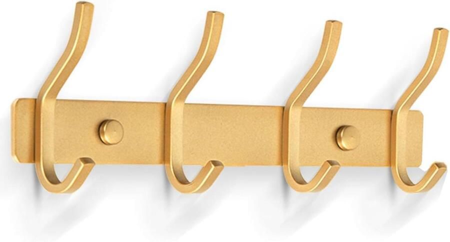 Messing deurhaak handdoekhaak wandmontage roestvrijstalen kapstokhaak goudkleurig moderne metalen kapstokhaak voor badkamer en slaapkamer