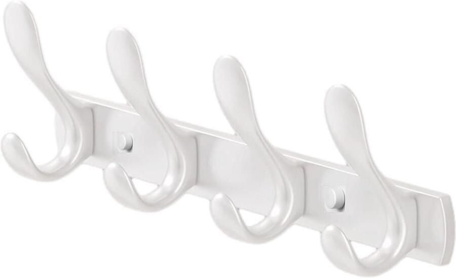 Deurhaak voor jassen en handdoeken muurmontage roestvrijstalen hanger wandrek voor badkamer en keuken wit stevig en duurzaam