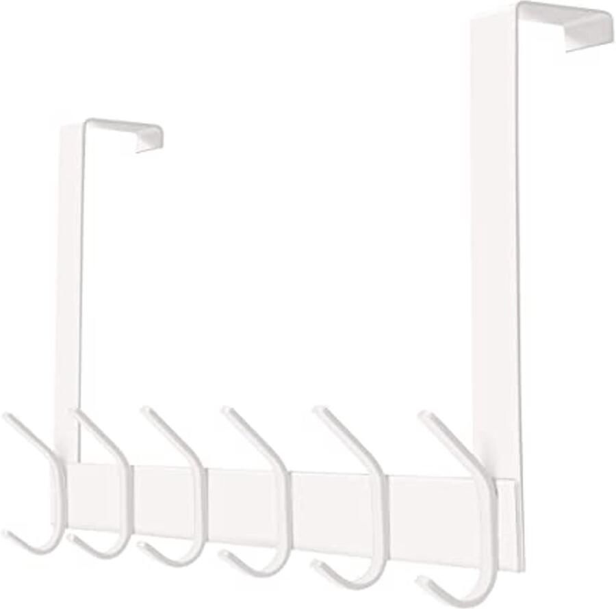 Deurhaken met 12 haken voor het ophangen roestvrijstalen kapstok voor badkamer hal en slaapkamer zonder boren