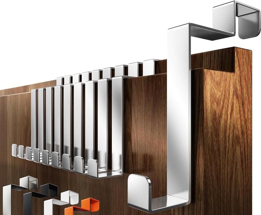 Deurhaken om op te hangen binnen 10 stuks roestvrij stalen kledinghaken vilten pads ruimtebesparende kapstok achter de deur