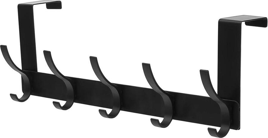 Deurhaken op te hangen Kledinghaken zwart metaal Ruimtebesparende deurkapstok voor kleding handdoeken badkamer Garderobe haken deurkapstok opdekdeur