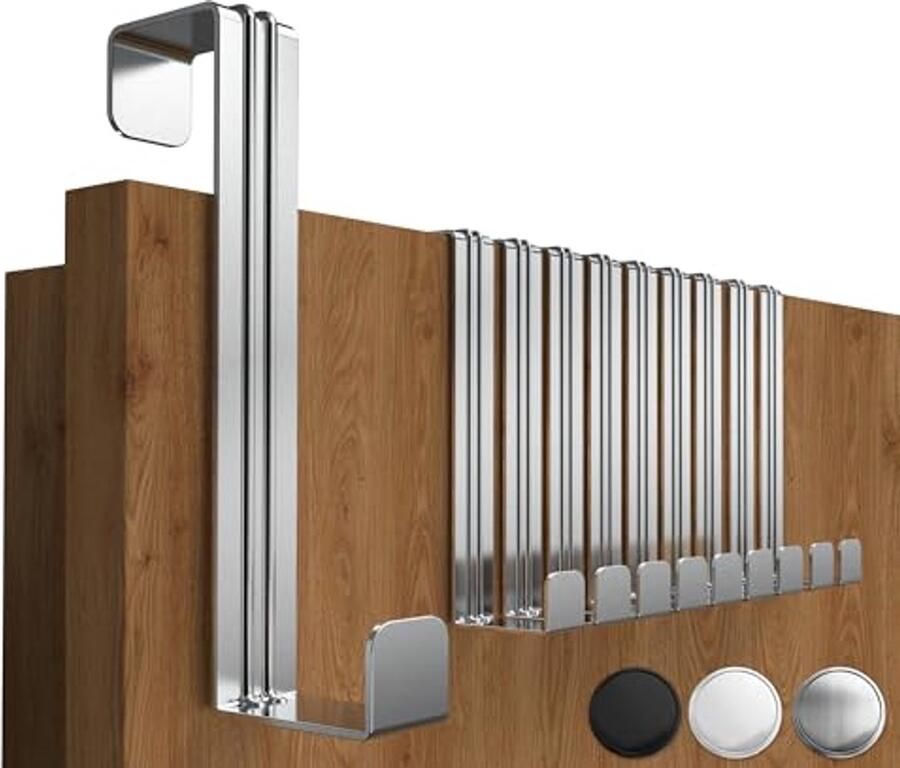 Deurhaken Set 10 stuks 1 6 cm & 2 cm Roestvrij Staal Over-Deur Haken voor Kapstok en Opbergrek