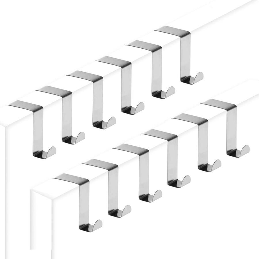 Deurhaken voor Kleding Set van 12 Opvouwbare Ophanghaken voor Deuren