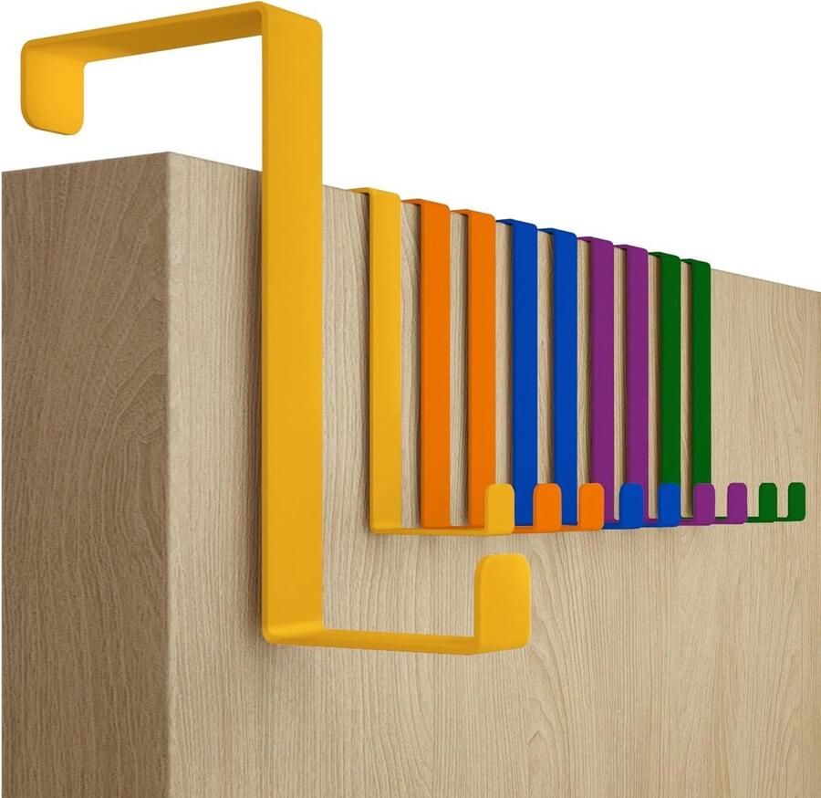Deurhaken XXL Budget Kleur_46mm 10er Set IT Deurkapstok 10 stuks Kledinghaken 46mm Kleurrijk Deurhaken Slaapkamer Badkamer Keuken - Foto 2