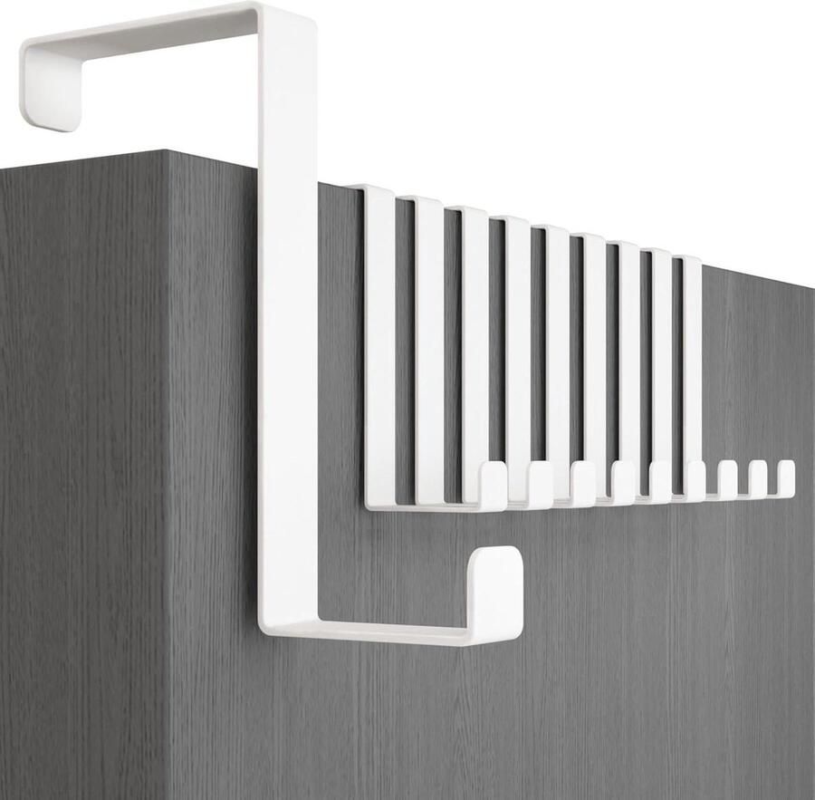 Deurhaken XXL wit 46mm set van 10 Budgetvriendelijk Voor kleding Witte deurkapstokken 46 mm Hangkapstokken Handdoekhaken