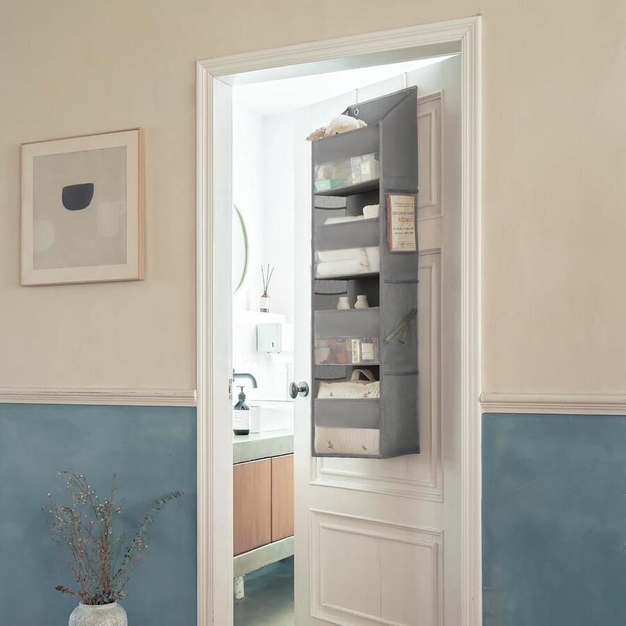 Deurhanger Organizer met 4 Vakken Grijs Hangende Organizer 1 stuk