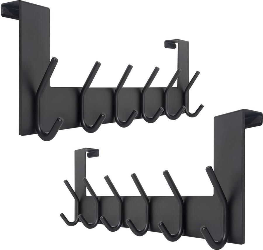 Deurkapstok met 6 Haken Geluidsarm 1 stuk 39x12x5 cm