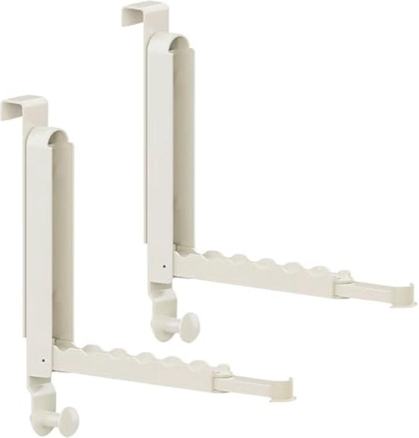Deurkapstok met 6 Kleerhangers en Uittrekbare Verlengingen Inklapbaar en Geschikt voor Dikke Deuren onder 4 6 cm