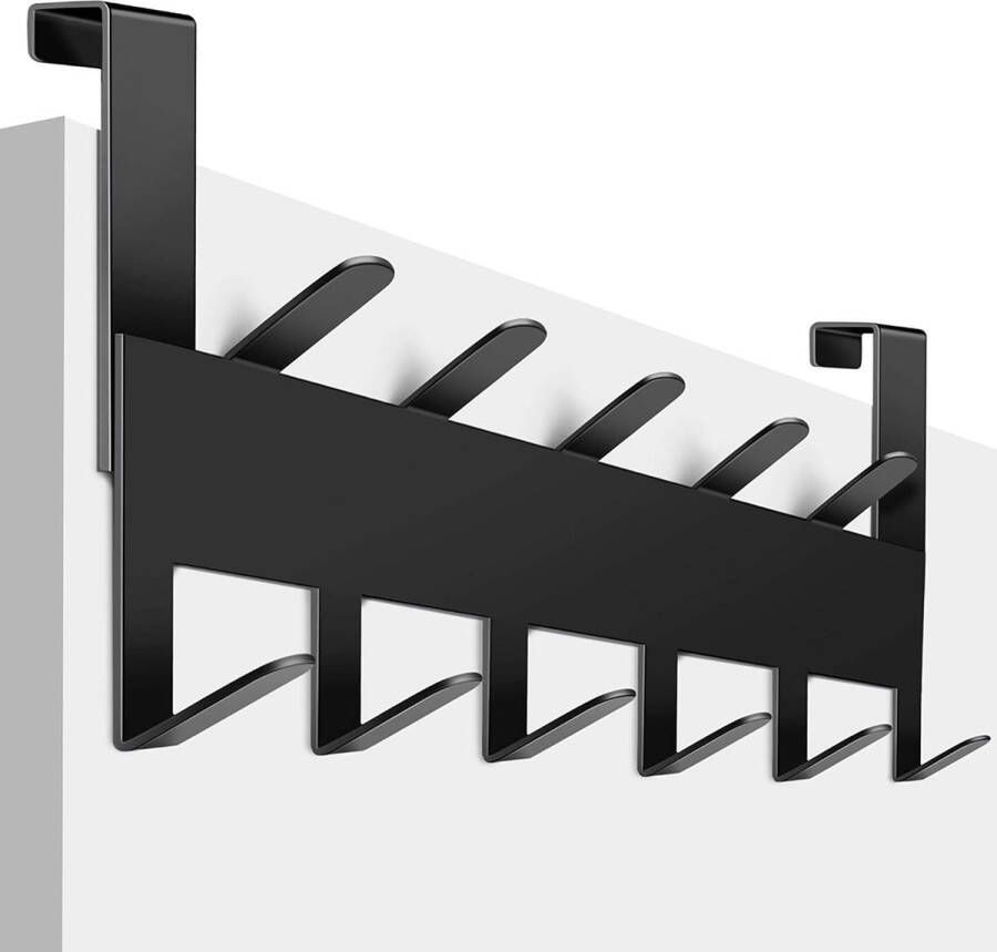 Deurkapstok om op te hangen deurhaken om op te hangen met 11 haken kledinghaken deur met vilten pads voor meer orde in keuken badkamer en slaapkamer stabiele deurhakenlijst