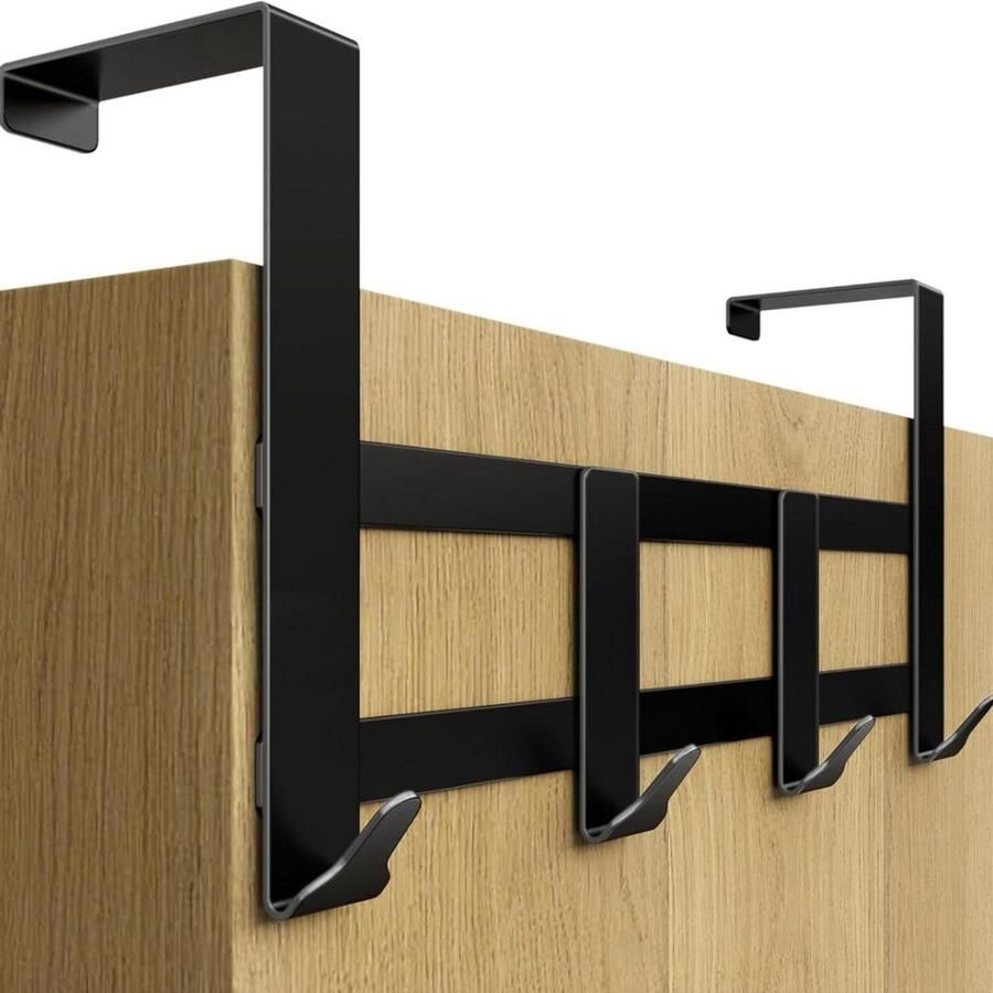 Deurkapstok om op te hangen zwart roestvrije deurhaken om op te hangen roestvrij staal kledinghaken voor deur met hoge draagkracht universele deurhakenlijst hoogwaardige
