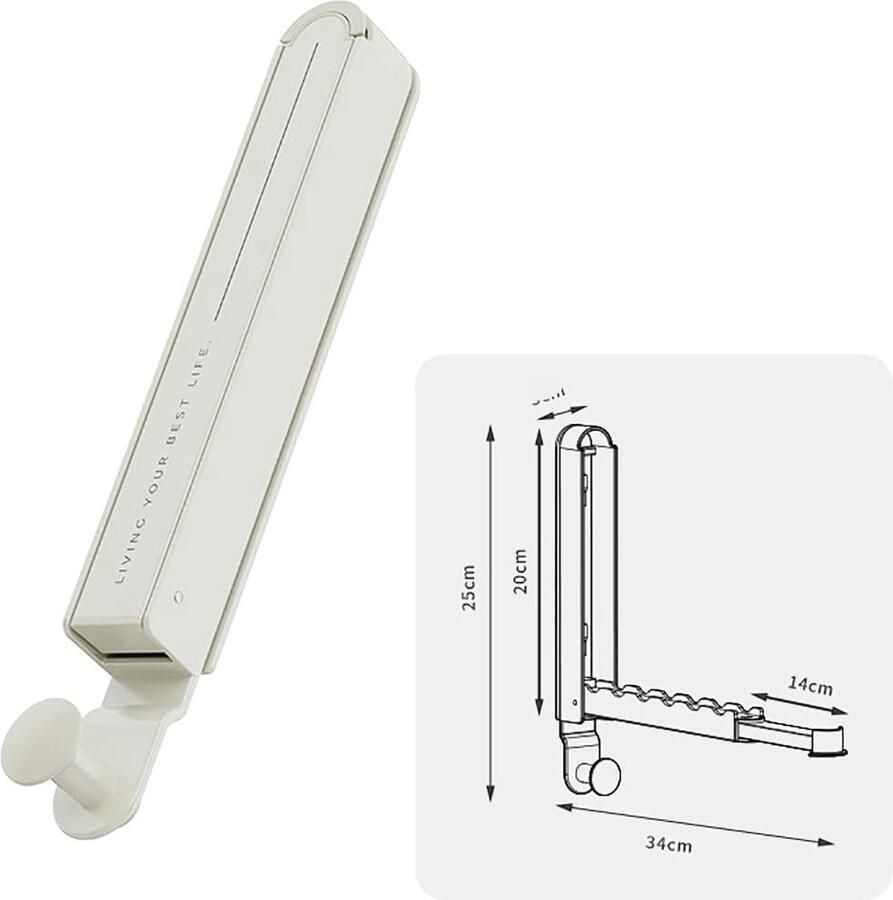 Deurkapstok Opvouwbaar Intrekbare kleerhanger Ruimtebesparend materiaal van aluminiumlegering Kan kleding handdoeken tassen ophangen (wandmontage)