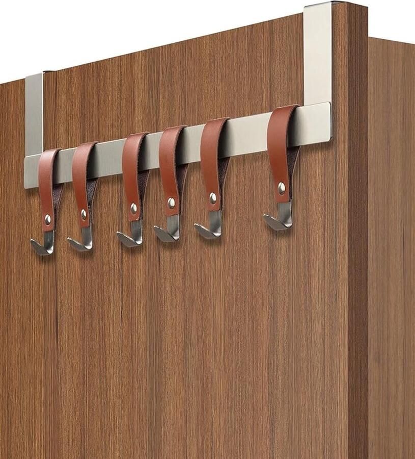 Deurkapstok roestvrij staal deurhakenlijst om op te hangen met flexibele kledinghaken deur aan band deurkapstok om op te hangen ruimtebesparende deurhaken om op te hangen