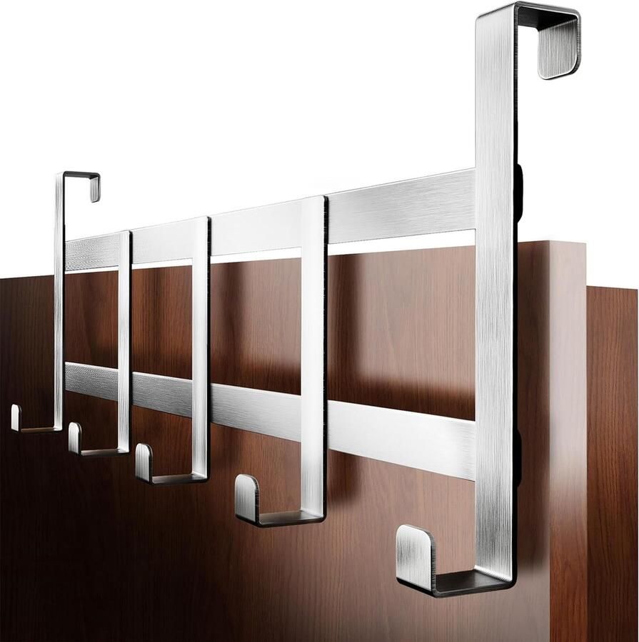 Deurkapstok roestvrijstalen deurhaakrail om op te hangen universeel ruimtebesparend deurkapstokdeur massieve deurhaken om op te hangen