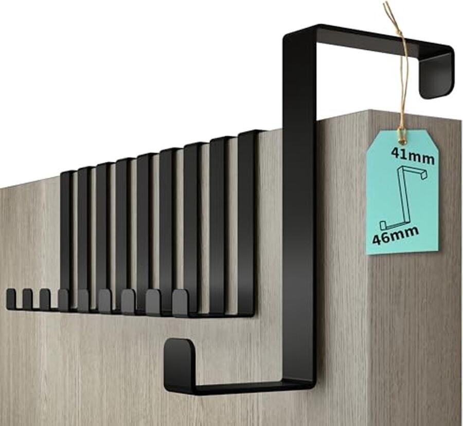 Deurkapstok Set van 10 Ruimtebesparende Kledinghaken voor Deuren