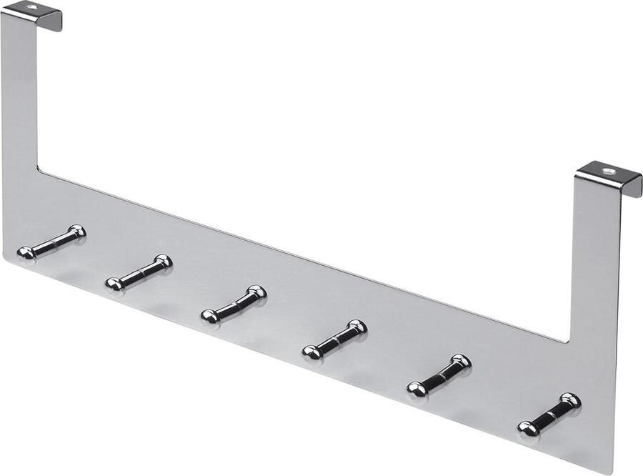 Deurkapstok verchroomd Metafranc 262627 300 mm 6 haken zilver deurkapstok opdekdeur