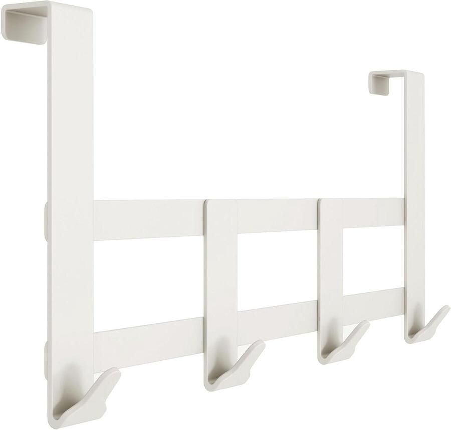 Deurkapstok voor witte deur Extreem belastbare kledinghaken Hoogwaardige kapstok Op te hangen deurkapstok opdekdeur