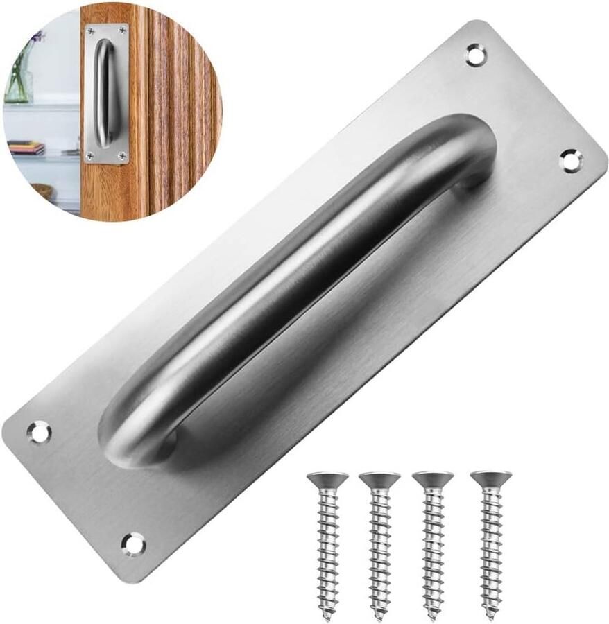 Deurklink Deurbeslag Deurschild RVS Kast Lade Deur Knoppen Handgreep Vierkant Handvat voor Kast Keukenkast Lade Of Deurtje Vierkante Moderne Greep Inclusief Schroeven