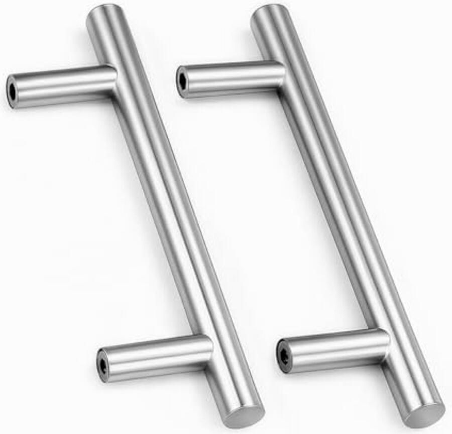 Deurklink roestvrij staal 128mm voor keukenkasten en ladekasten