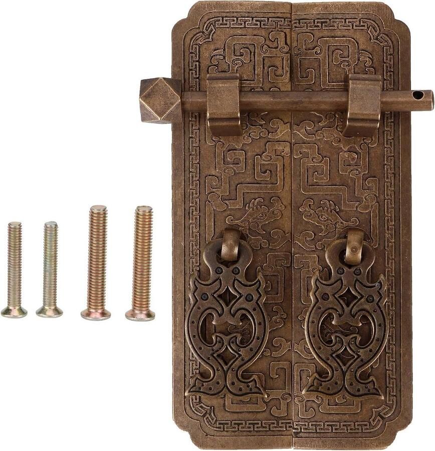Deurklink Set Chinese Stijl Antiek Koper Handgrepen Kast Kledingkast Accessoire voor Keukenkast Meubelbeslag Content nodig