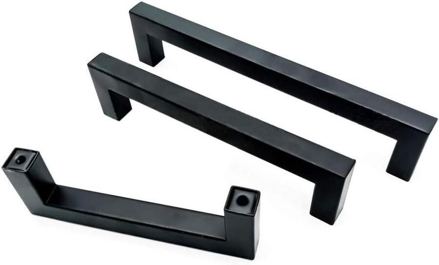 Deurknoppen Moderne Stijl voor Kasten of Laden Zwart Set van 2 Roestvrij Staal 96 cm Gat middenafstand Keuken Interieur Design
